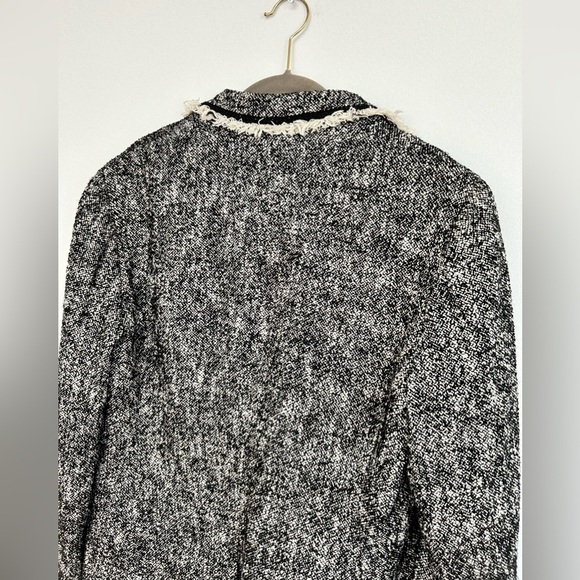 NWOT Talbots Blazer Black Tweed Classic Jacket Button Front Women’s Size 12 - Picture 3 of 6